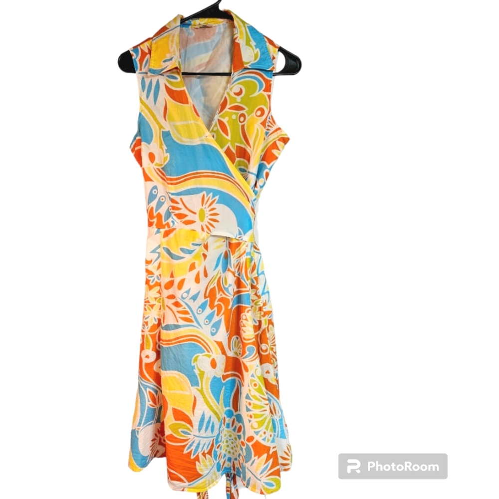 Vintage wrap midi dress